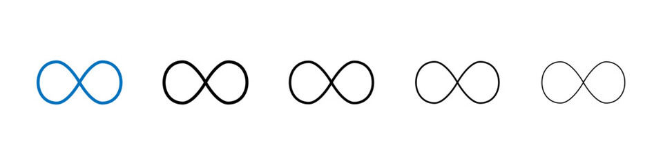 Poster - Infinite icon Outline vector logo for web ui
