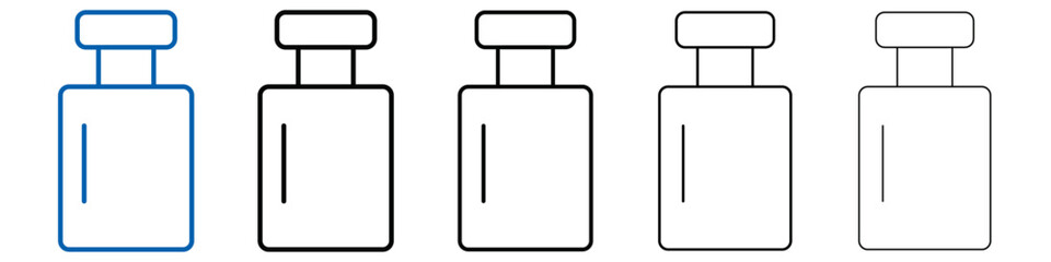 Poster - injection vial icon Outline vector logo for web ui