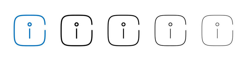 Poster - Info icon Outline vector logo for web ui