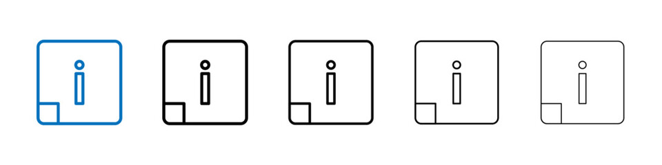 Poster - Information icon Outline vector logo for web ui