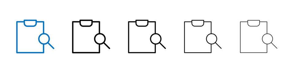 Poster - Inspection icon Outline vector logo for web ui