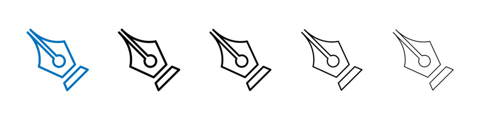 Poster - Ink pen icon Outline vector logo for web ui