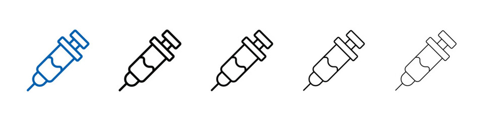 Poster - Insulin syringe icon Outline vector logo for web ui