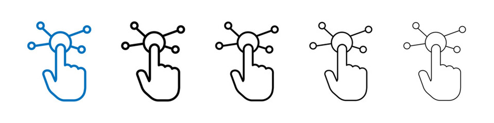 Poster - Interaction icon Outline vector logo for web ui