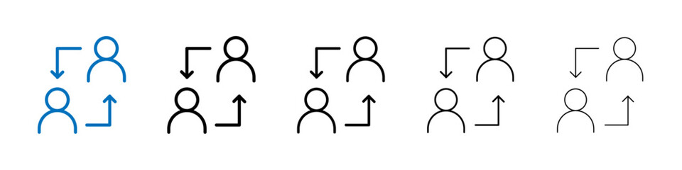 Poster - Interaction icon Outline vector logo for web ui