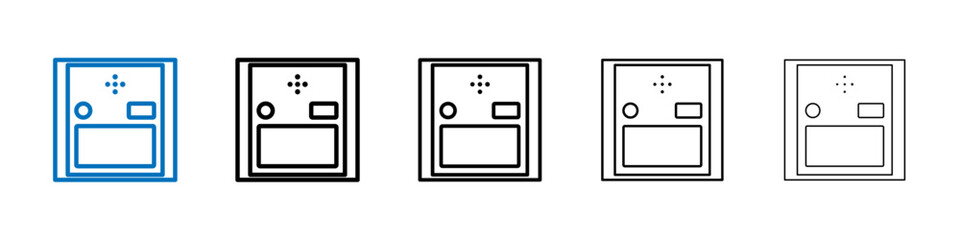 Poster - Intercom icon Outline vector logo for web ui
