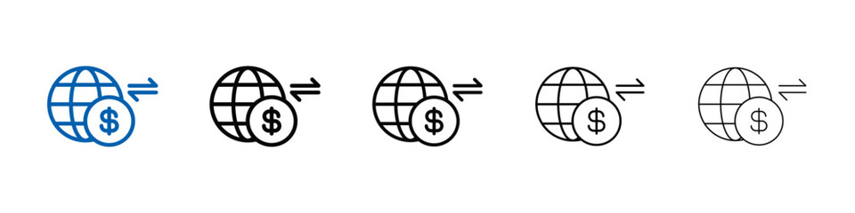 Poster - International money transfer icon Outline vector logo for web ui
