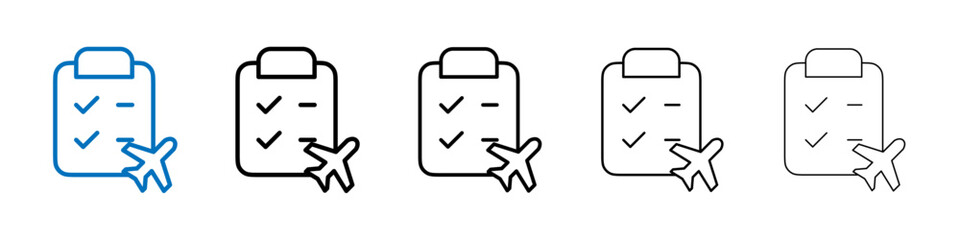 Poster - Itinerary icon Outline vector logo for web ui