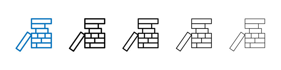 Poster - Jenga icon Outline vector logo for web ui