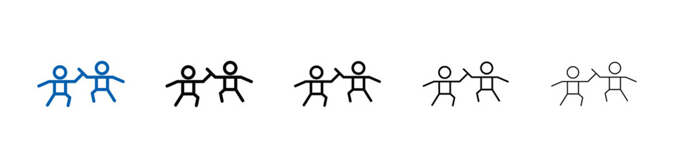 Poster - karate icon Outline vector logo for web ui