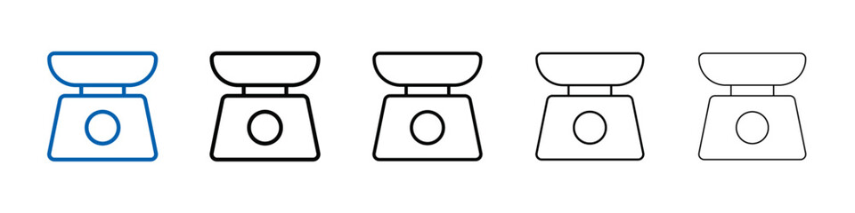 Aufkleber - Kitchen scales icon Outline vector logo for web ui