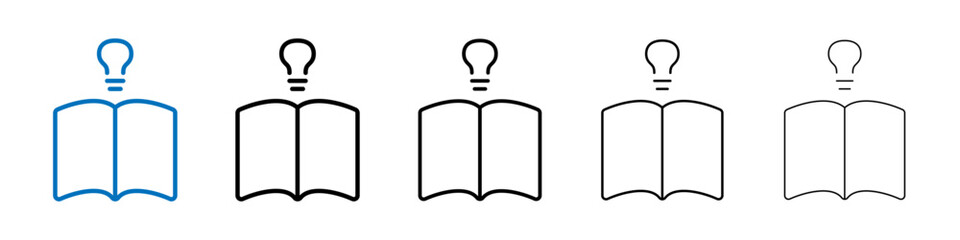 Poster - Knowledge icon Outline vector logo for web ui
