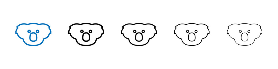 Poster - Koala head icon Outline vector logo for web ui
