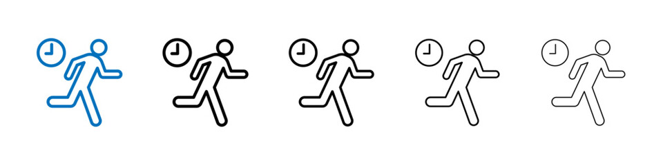 Poster - Late icon Outline vector logo for web ui