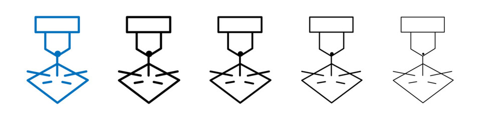 Poster - Laser machine icon Outline vector logo for web ui