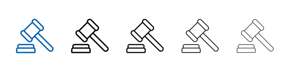 Poster - Law icon Outline vector logo for web ui