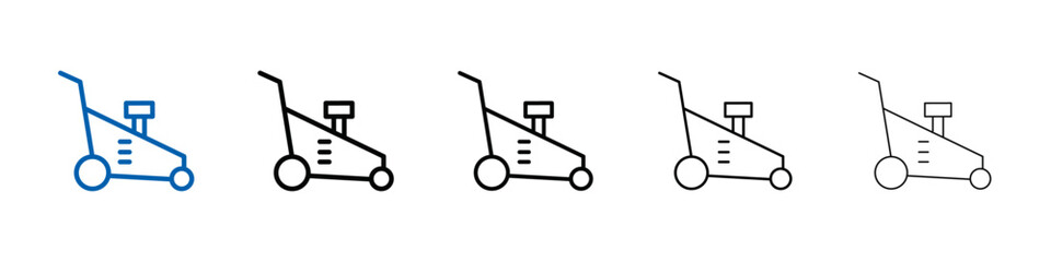 Poster - Lawn mower icon Outline vector logo for web ui