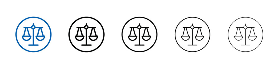 Poster - Law scale icon Outline vector logo for web ui