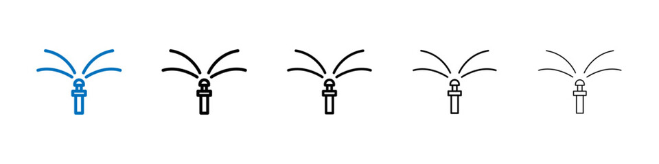 Poster - Lawn sprinkler icon Outline vector logo for web ui