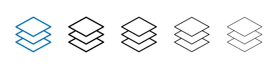 Poster - Layers icon Outline vector logo for web ui