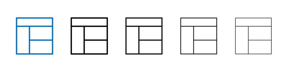 Poster - Layout icon Outline vector logo for web ui