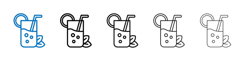 Poster - Lemonade icon Outline vector logo for web ui