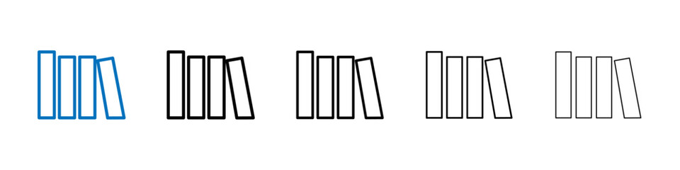 Poster - Library icon Outline vector logo for web ui