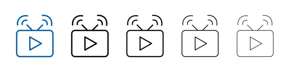 Poster - Live icon Outline vector logo for web ui