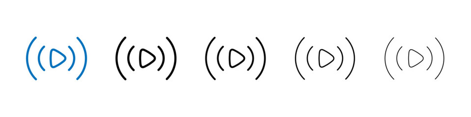 Poster - Live streaming icon Outline vector logo for web ui