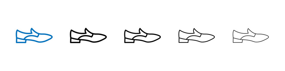 Poster - Loafer icon Outline vector logo for web ui