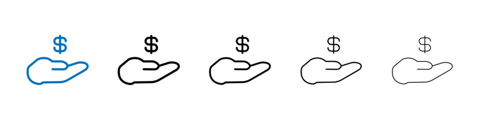 Poster - Loan icon Outline vector logo for web ui