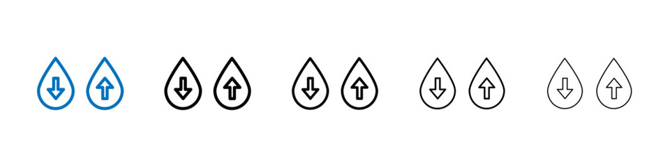 Poster - Low and high cholesterol icon Outline vector logo for web ui