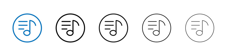 Poster - Lyrics icon Outline vector logo for web ui