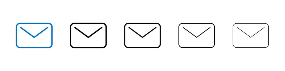 Poster - Mail icon Outline vector logo for web ui