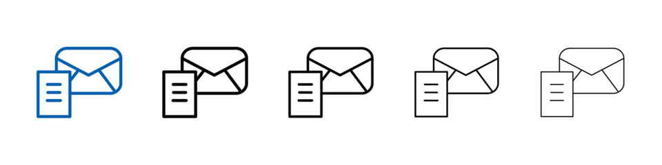 Poster - Mail message icon Outline vector logo for web ui