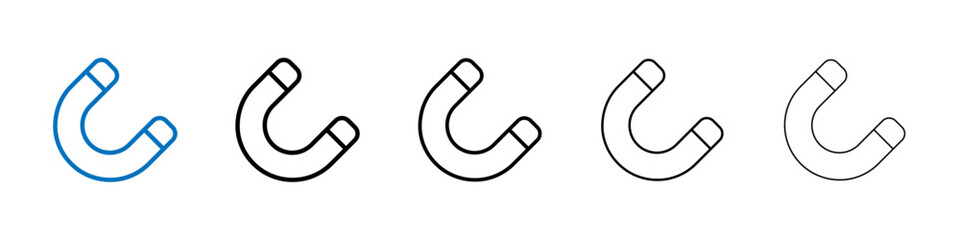 Poster - Magnet icon Outline vector logo for web ui