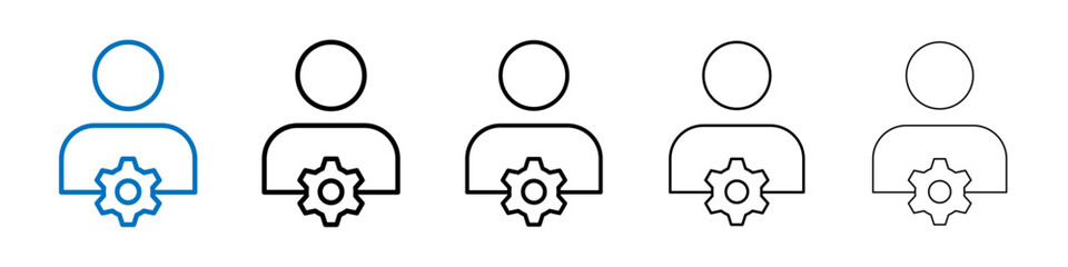 Poster - Manage icon Outline vector logo for web ui