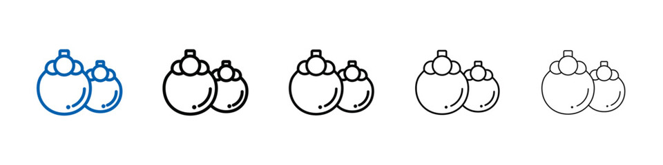 Poster - Mangosteen icon Outline vector logo for web ui