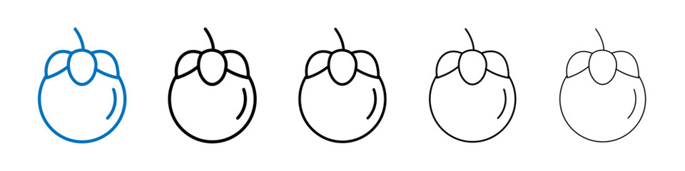 Poster - Mangosteen icon Outline vector logo for web ui