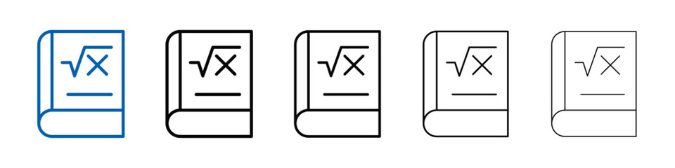 Poster - Maths book icon Outline vector logo for web ui