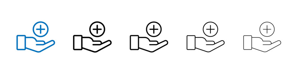 Poster - Medical support icon Outline vector logo for web ui