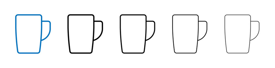 Poster - Mug icon Outline vector logo for web ui