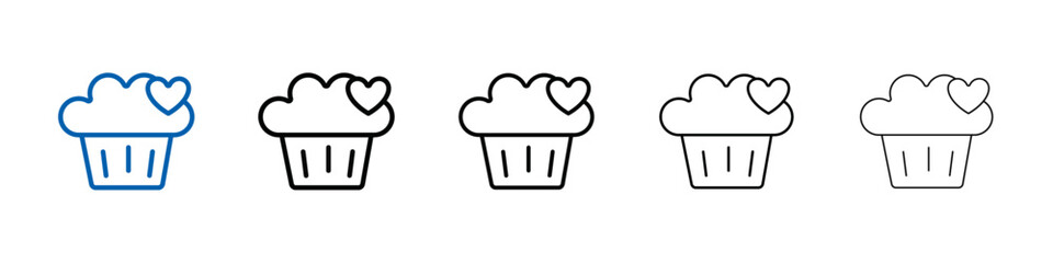 Aufkleber - Muffin Icon Outline vector logo for web ui