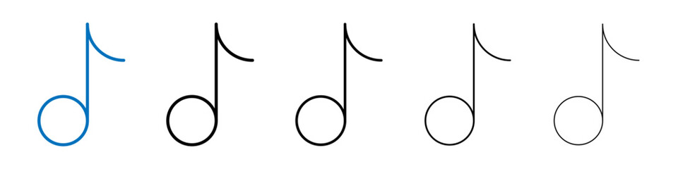 Poster - Music note icon Outline vector logo for web ui