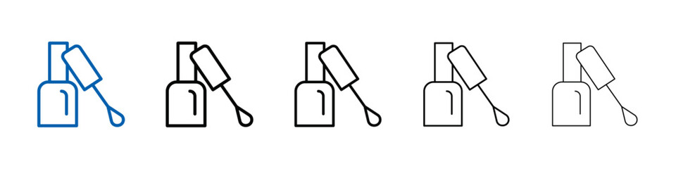 Poster - nails polish icon Outline vector logo for web ui