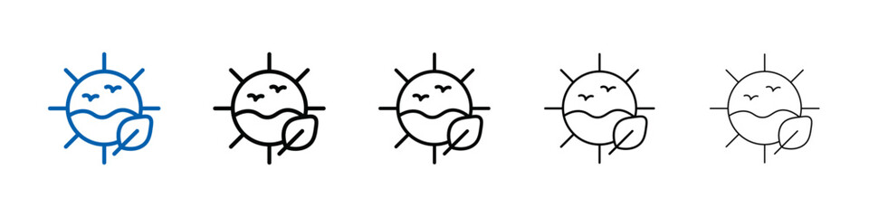 Poster - Natural resources icon Outline vector logo for web ui