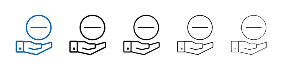 Aufkleber - Negative sign icon Outline vector logo for web ui