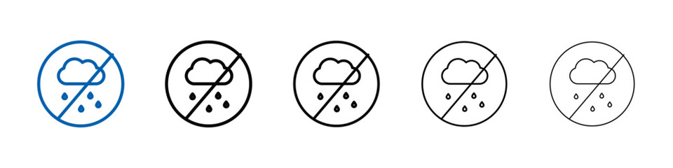 Poster - No rain icon Outline vector logo for web ui