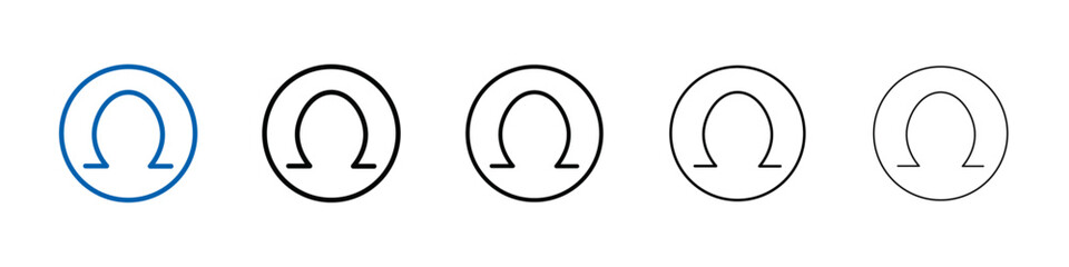 Poster - omega icon Outline vector logo for web ui