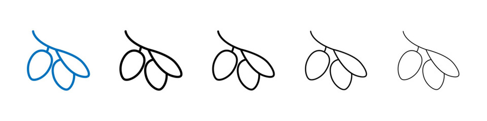 Poster - Olive icon Outline vector logo for web ui